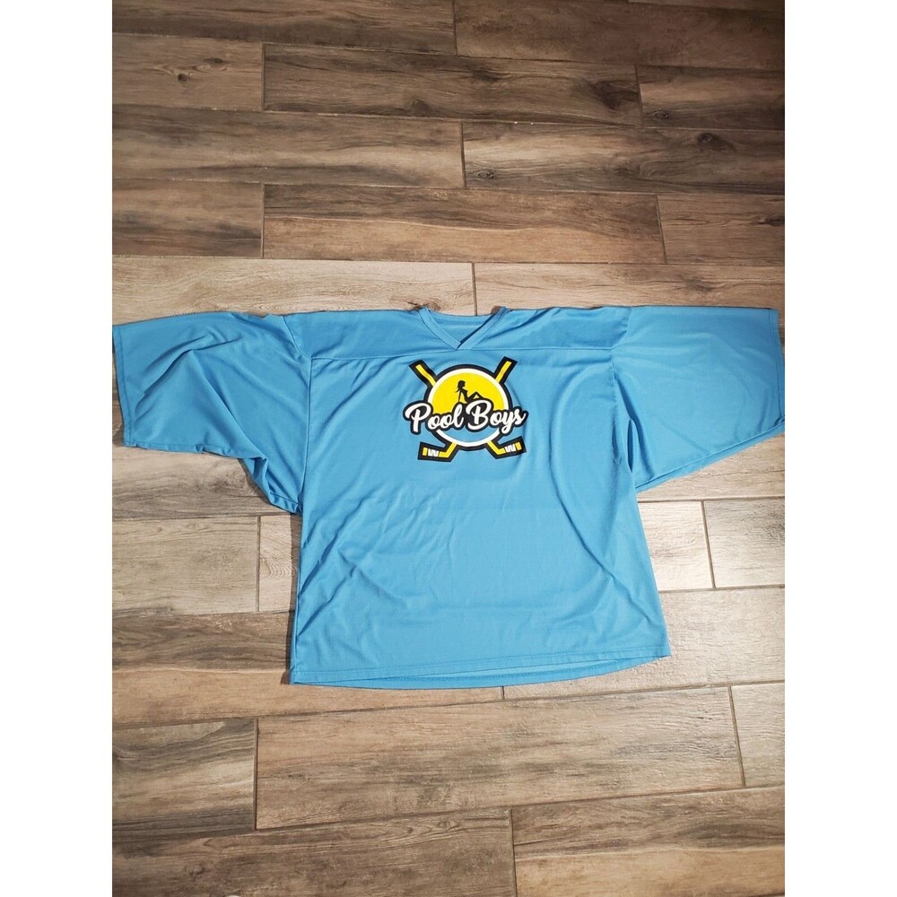 NHL VKM HOCKEY JERSEY COLOR BLUE 3/4 SLEEVE POLYESTER  SIZE 3X.